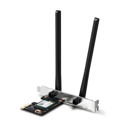 Adaptador de Rede Mercusys MA80XE AX3000 Dual Band WiFi 6 para PC - Preto