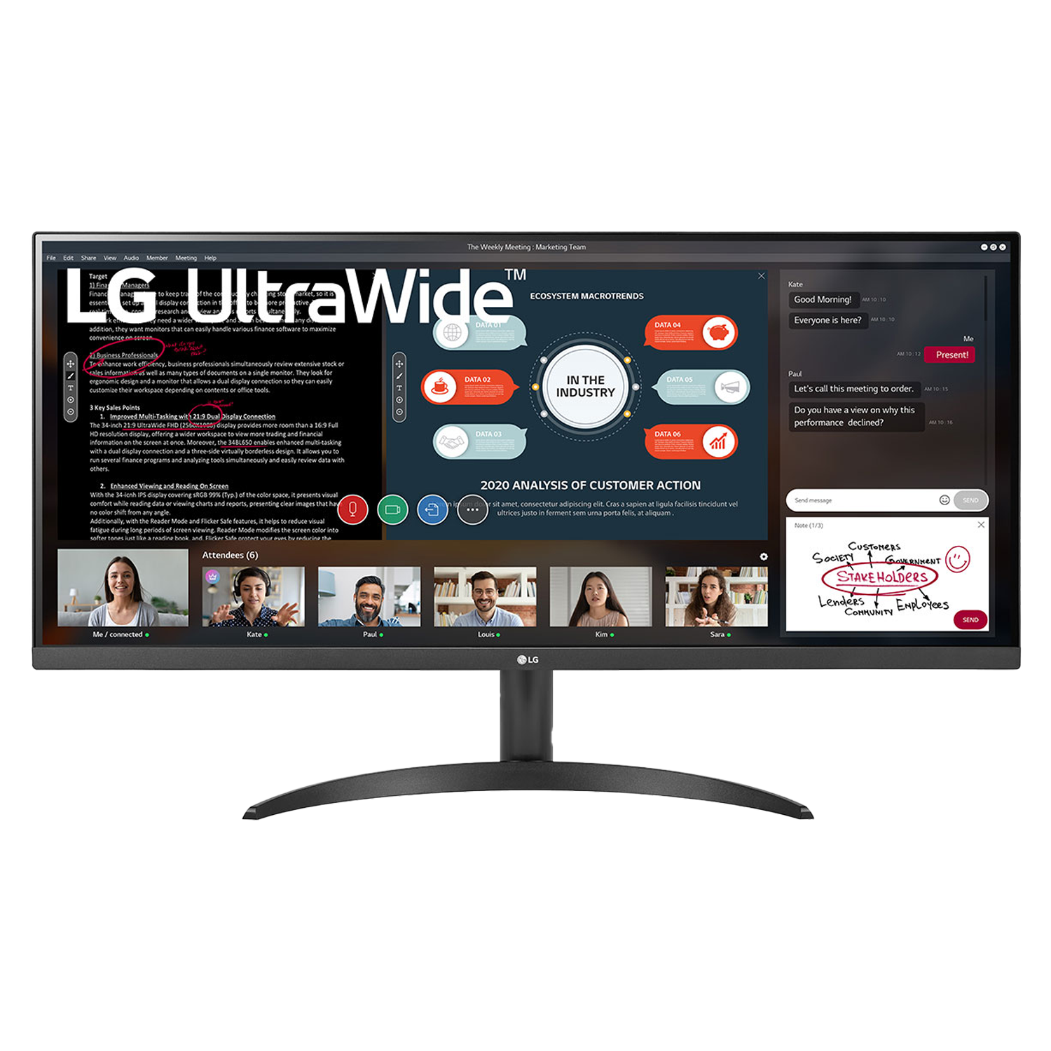 Monitor LG 34WP500B 34" LED / FHD / Ultrawide / 75HZ