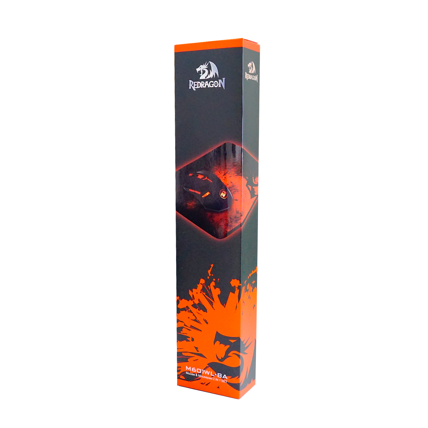 Kit Gamer Redragon Mouse e Mousepad - Preto / Vermelho (M601WL-BA)