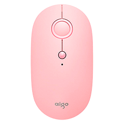 Mouse Aigo M300 1600 DPI Sem Fio - Rosa