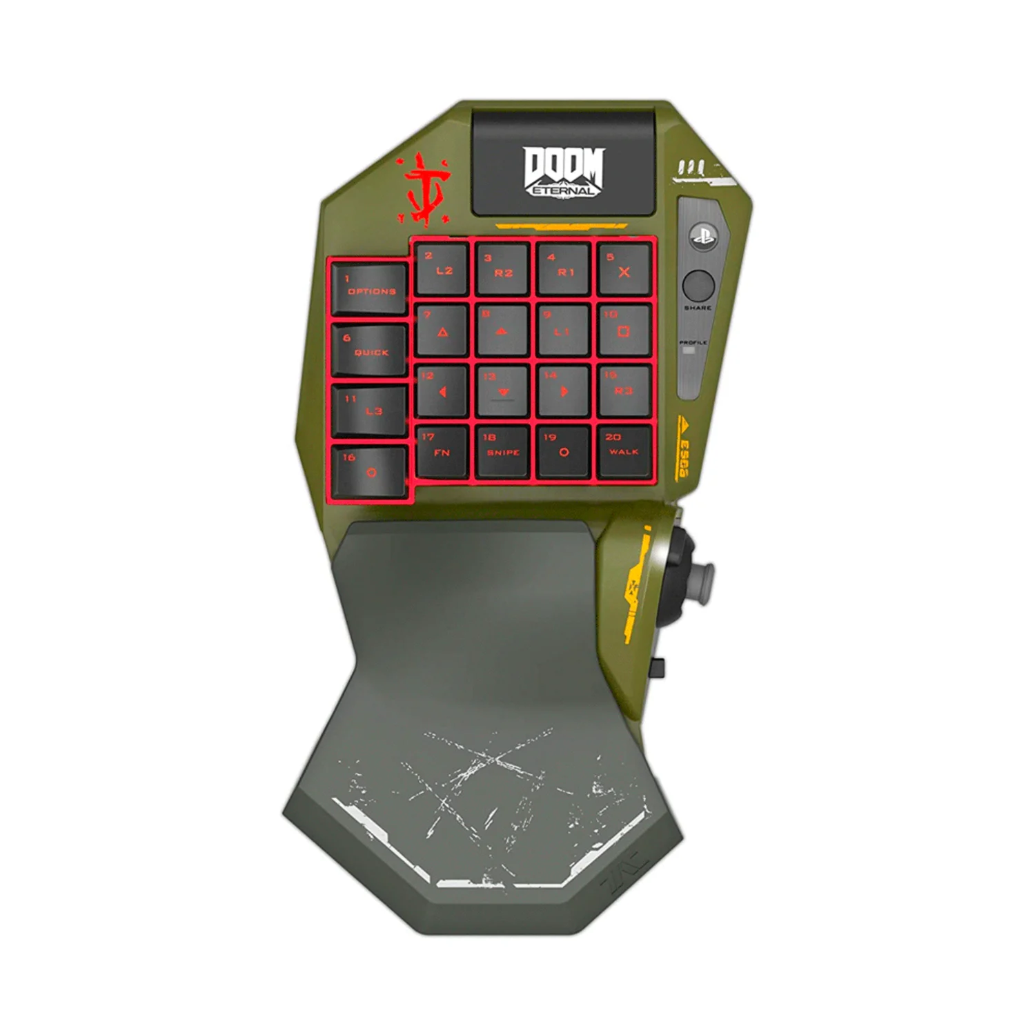 Mouse e Teclado Hori Tac Pro Type M2 Doom Edition para PS4 - (PS4-162U)(Caixa Danificada)
