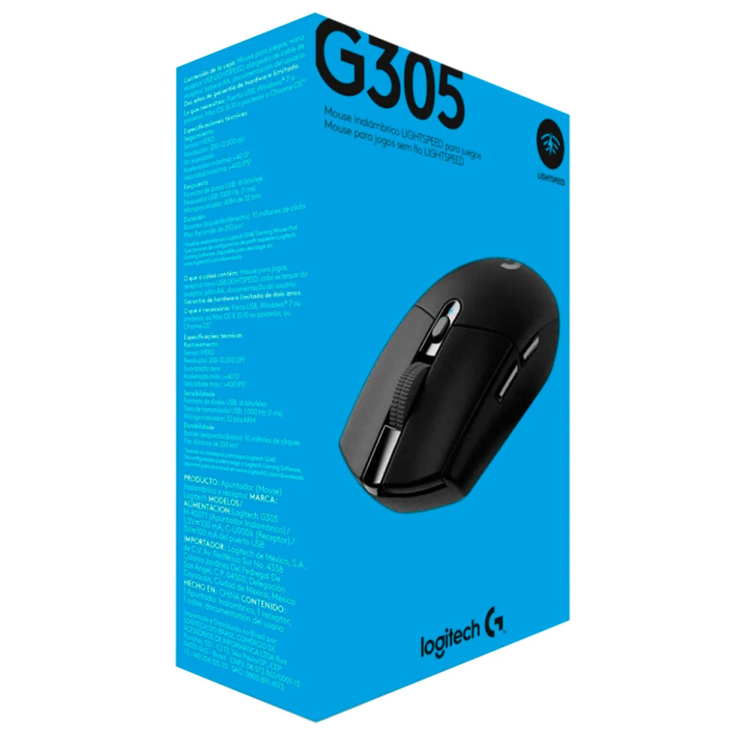 Mouse Gamer Logitech G305 Lightspeed Wireless - Preto (910-005281)