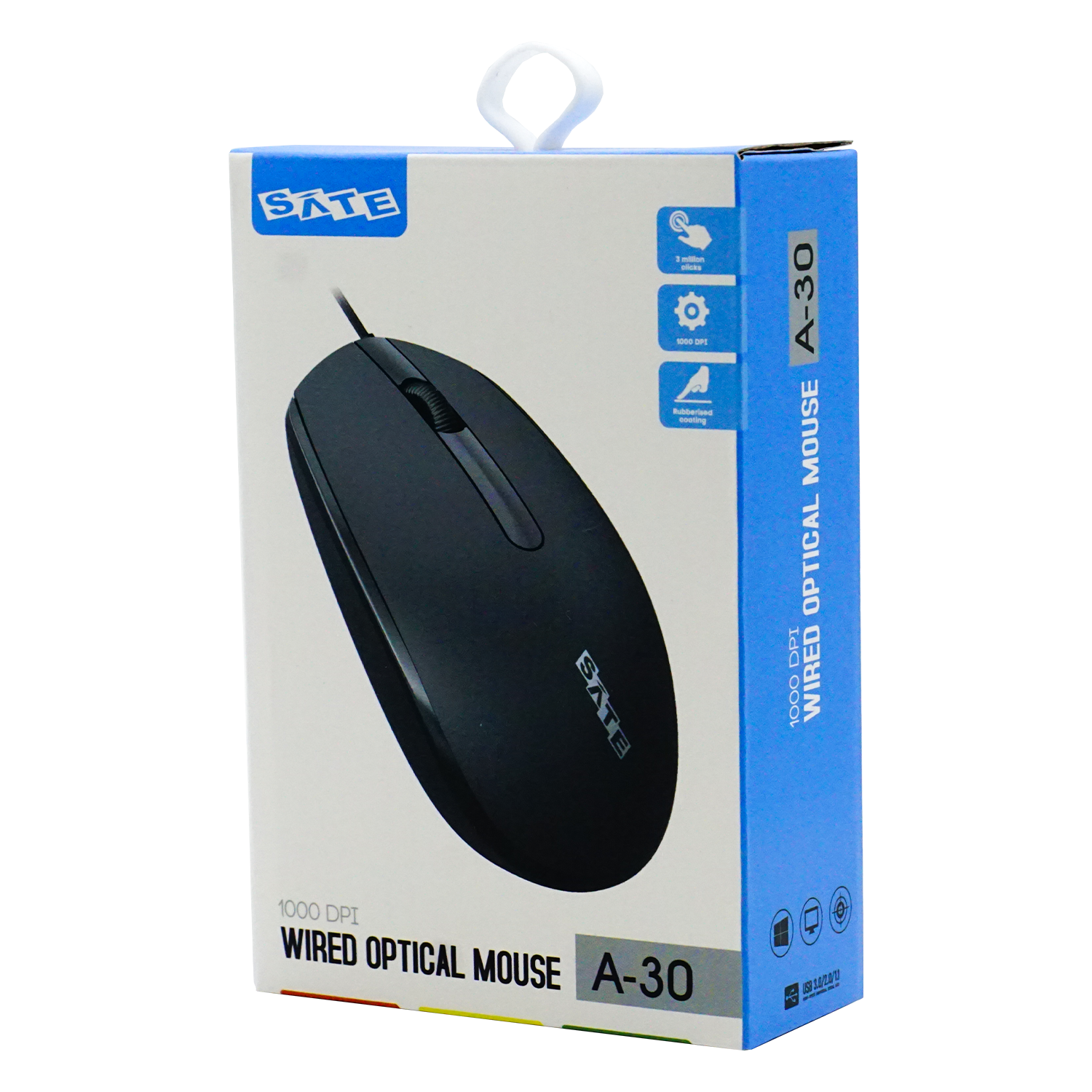 Mouse Satellite A-30 Óptico 3D / USB - Preto
