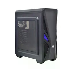 Gabinete MTEK MK865 Gamer Acrílico / USB 3.0 / 2.0 - Preto (Com cooler azul)