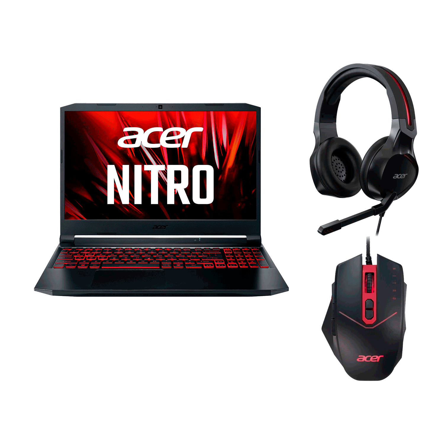 Notebook Acer Nitro 5 AN515-57-51RC 15.6" Intel Core I5-11400H 512GB SSD 16GB RAM NVIDIA GeForce RTX 3050 4GB + Mouse + Headset - Preto