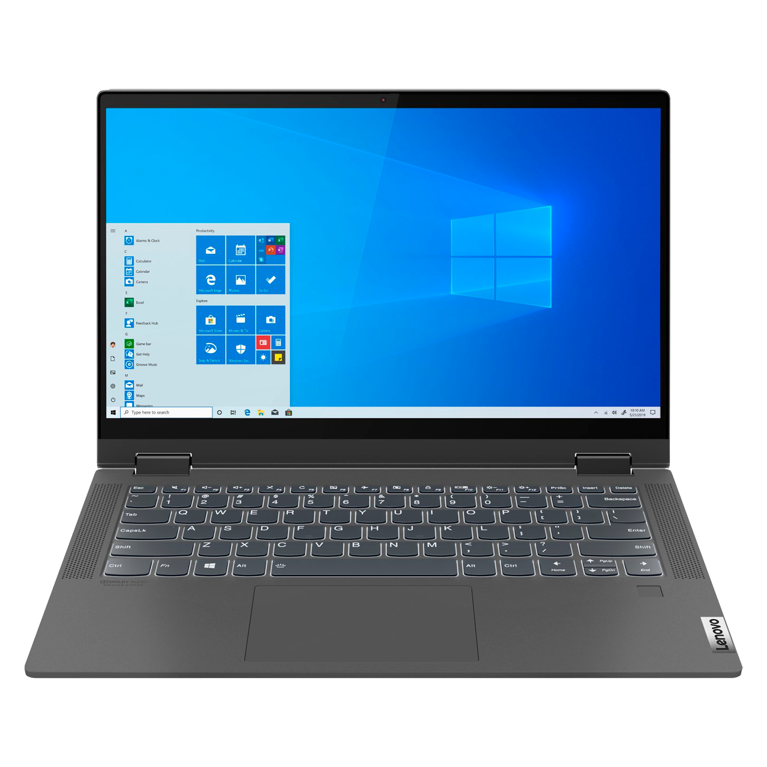 Notebook Lenovo Ideapad Flex 5 82HS00R9US Intel Core i3-1115G4 / 4GB RAM / 128GB / Tela Full HD IPS 14" Touch / Windows 11 - Cinza