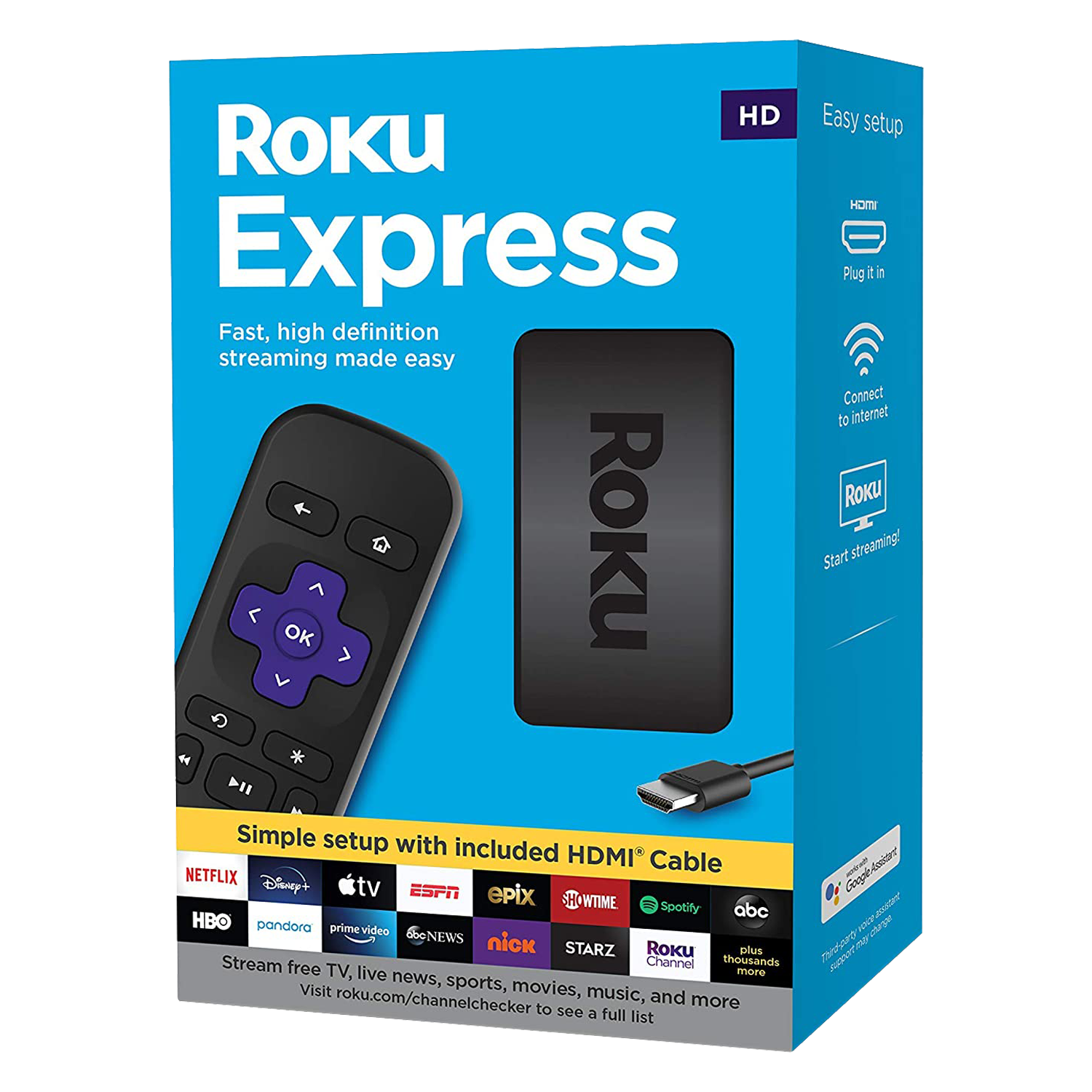 Media Player Roku Express Streaming HD / HDMI / Wi-Fi - Preto (3930R)
