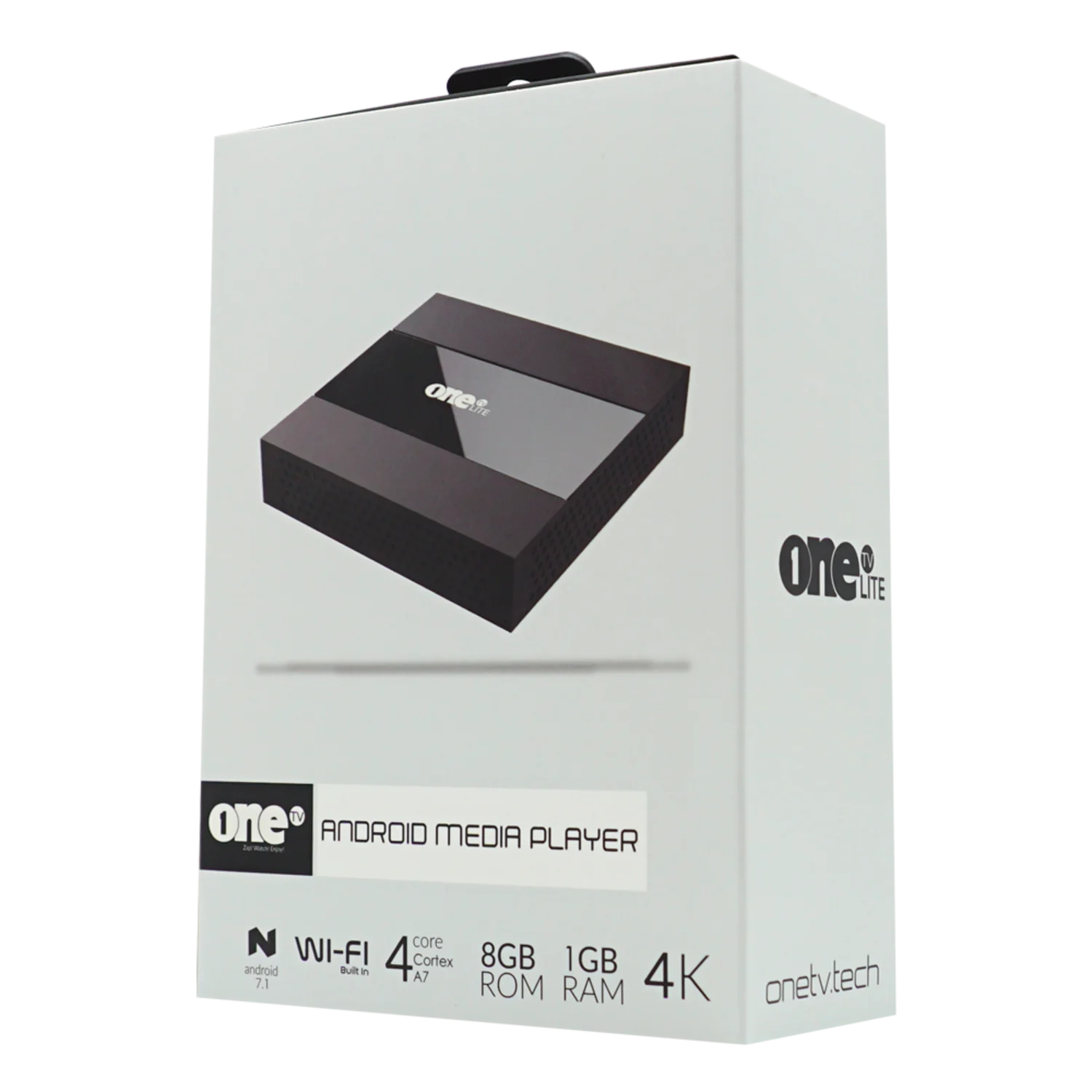 Receptor OneTV Lite 8GB / 4K / WiFi / Android 7.1 / IPTV / VOD - Preto