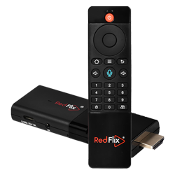 Receptor Redflix Stick 4K / 8GB / 2GB RAM / 10 Anos My Family e TV Express