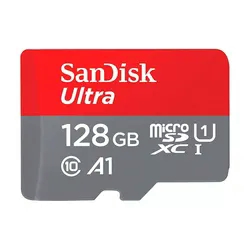 Cartão de Memória Micro SD Sandisk Ultra C10 128GB 120MBS 2X1 - (SDSQUA4-128-GN6MA)