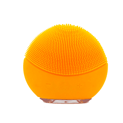 Limpador e massageador facial GoLine Silicone USB / 8 velocidades / 300 mAh - Amarelo