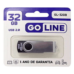 Pendrive GoLine 32GB GL-32GB / USB 2.0 - Preto