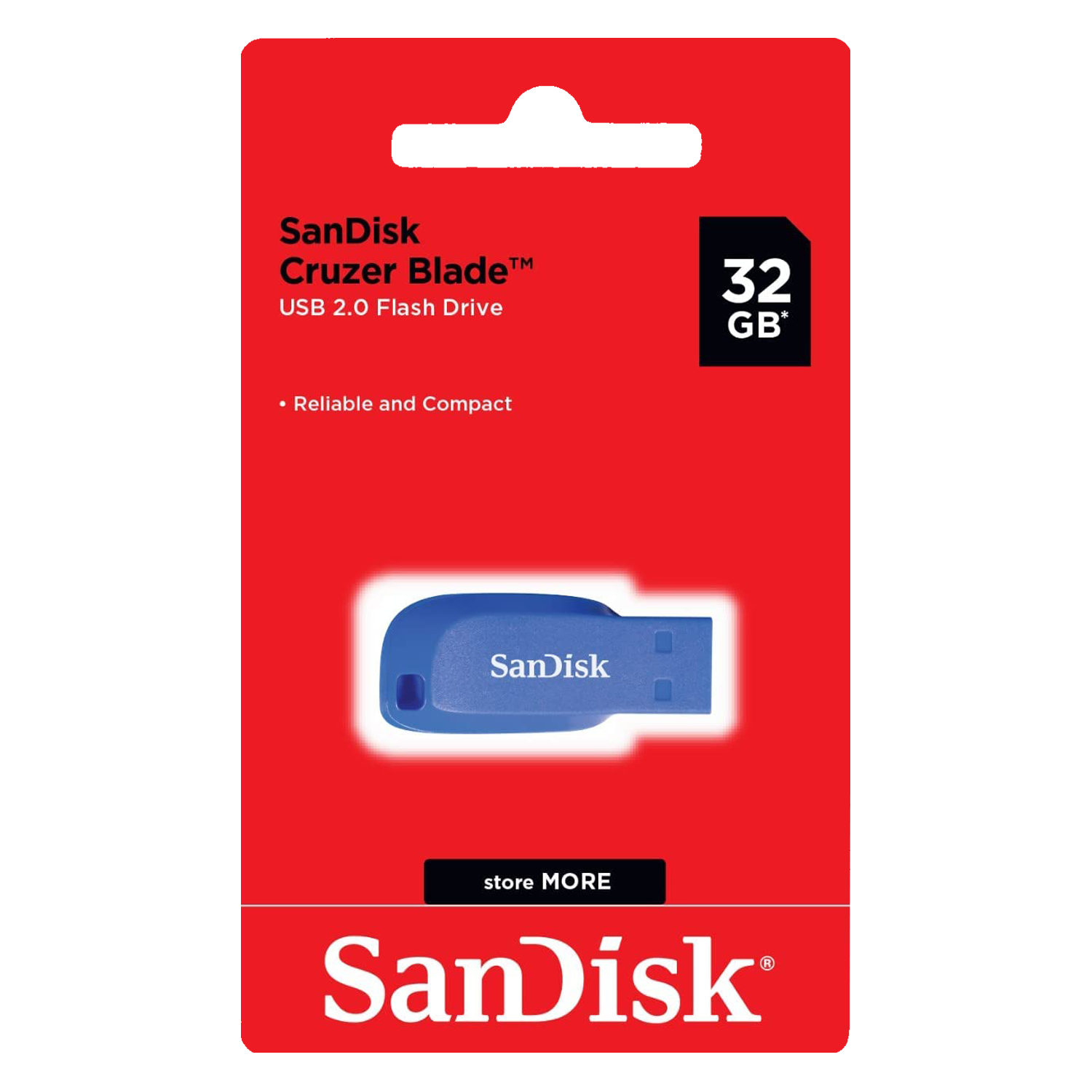 Pendrive Sandisk Z50C Cruzer Blade 32GB / USB 2.0 -Blue (SDCZ50C-032G-B35BE)