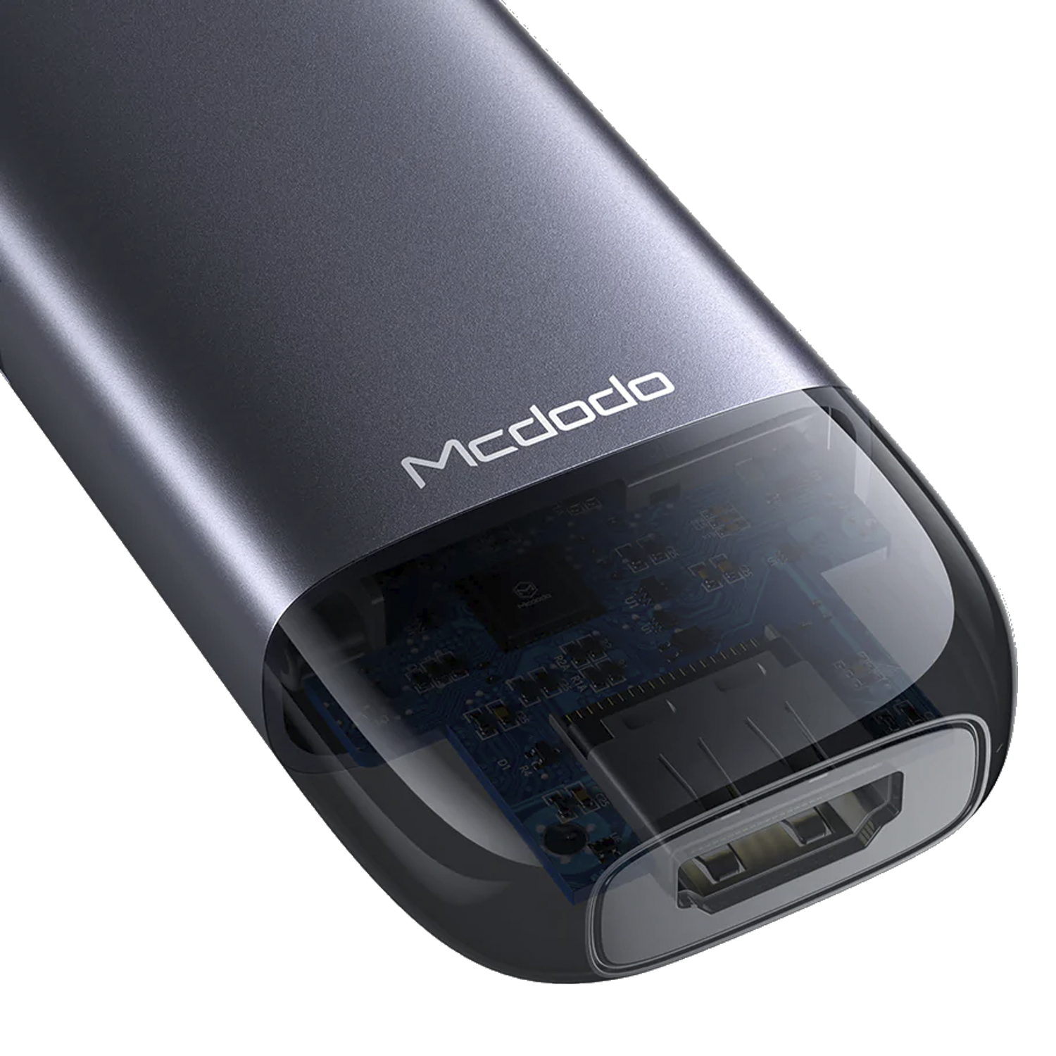 Adaptador Hub MCDODO HU-7740 6 em 1 USB-C Hub 100W - Cinza