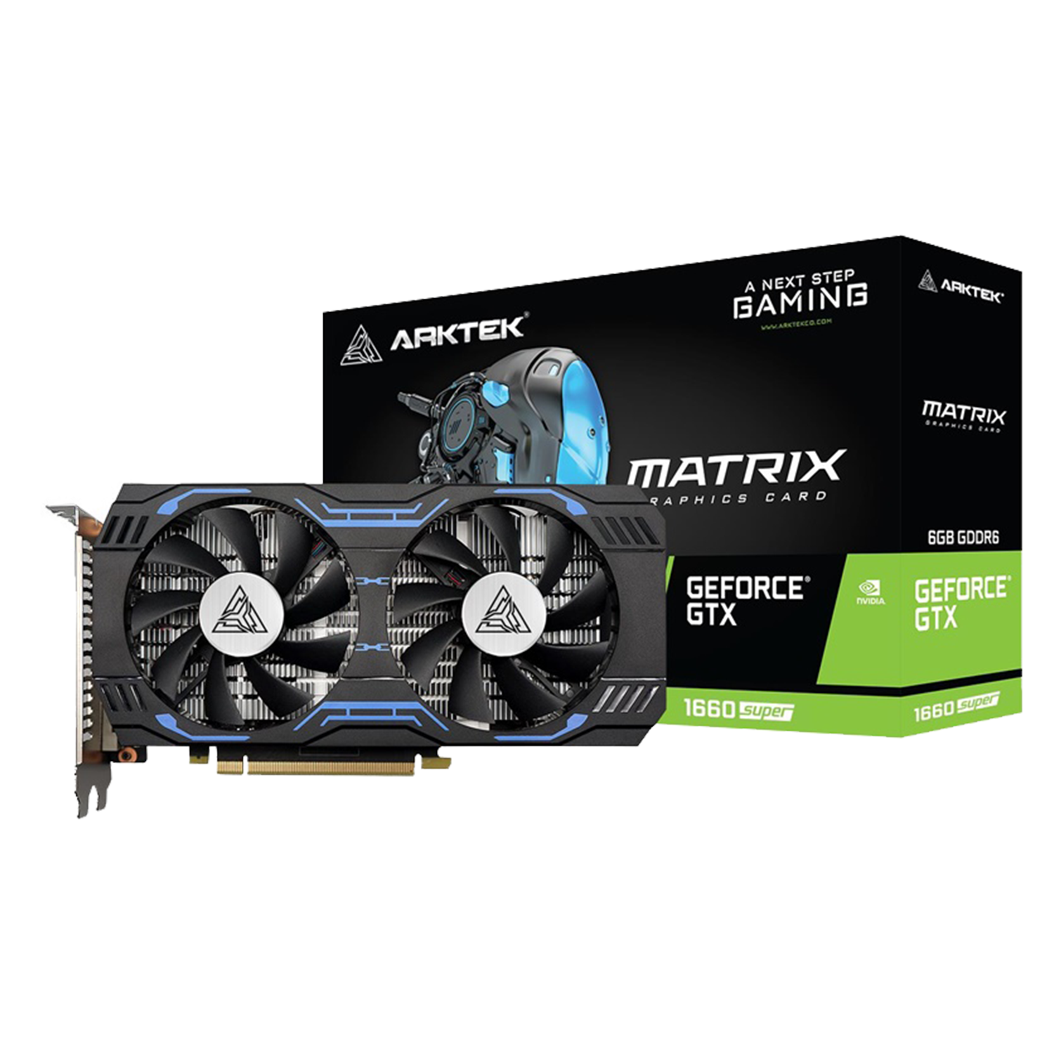 Placa de Vídeo Arktek Matrix Gaming NVIDIA GeForce GTX 1660 Super 6GB DDR6 - AKN1660SD6S6GH1