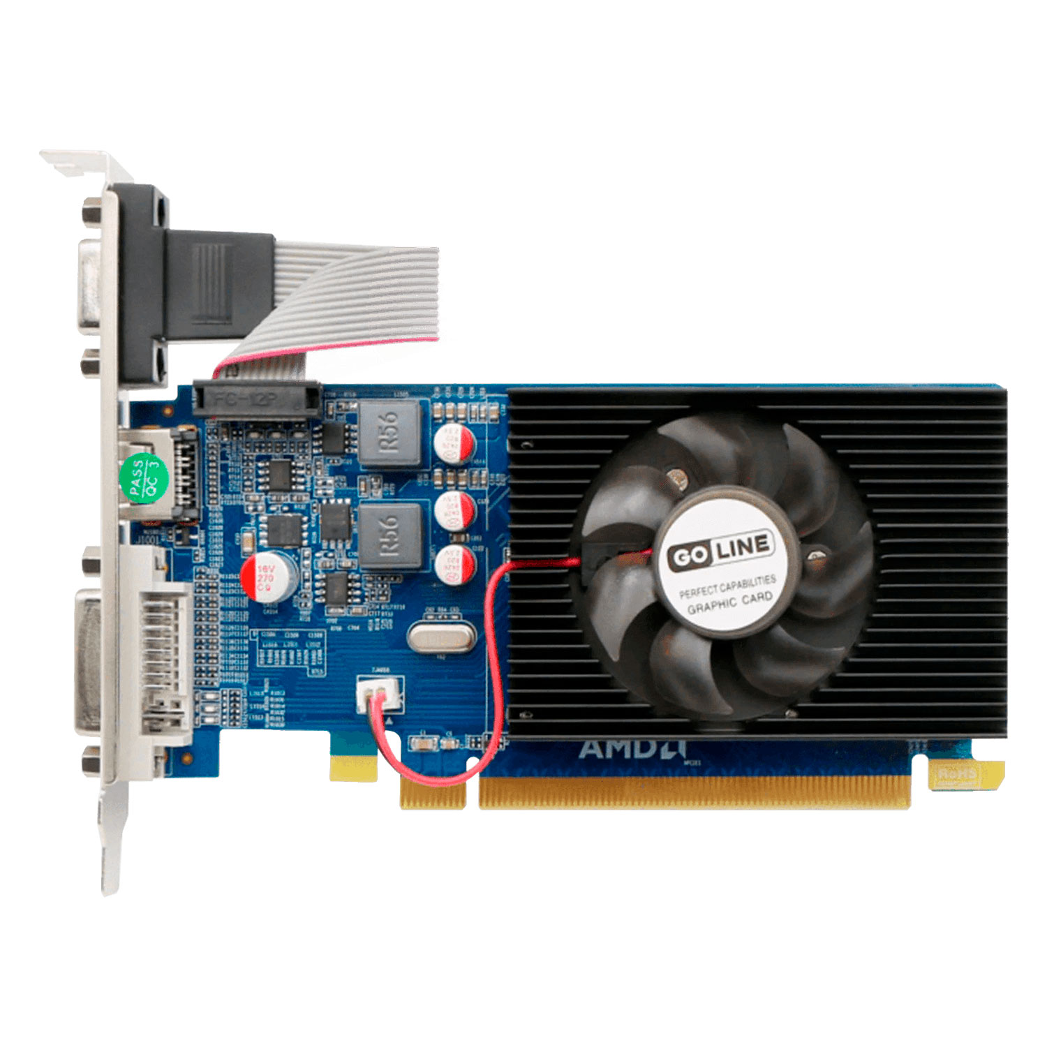 Placa de Vídeo Goline AMD Radeon R5-230 1GB DDR3 - GL-R5-230-1GB (1 Ano de Garantia)