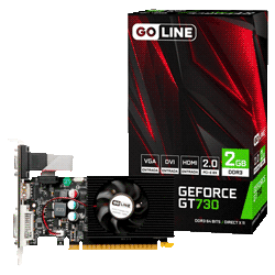 Placa de Vídeo Goline GT 730 2GB / GDDR3 - GL-GT730-2GB  (1 Ano de Garantia)