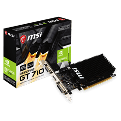 Placa de Vídeo MSI GeForce GT-710 1GB / DDR3 / 64 Bits