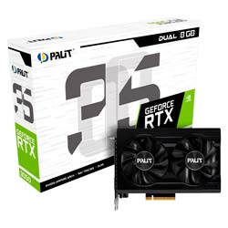 Placa de Vídeo Palit Dual NVIDIA GeForce RTX 3050 8GB GDDR6 - NE63050018P1-1070D
