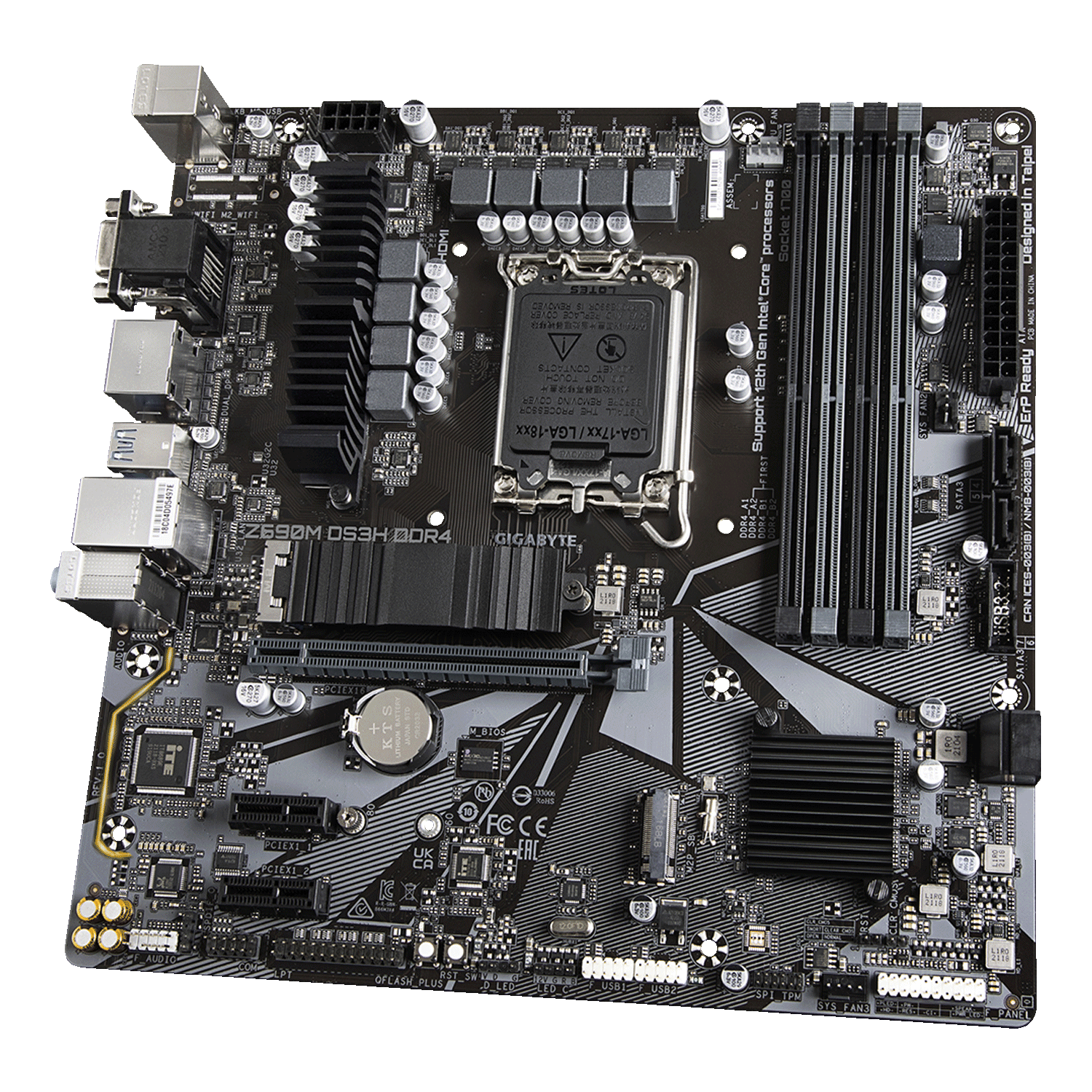 Placa Mãe Gigabyte Z690M DS3H / Socket LGA 1700 / Chipset Intel Z690 VGA / DDR4 / Micro ATX