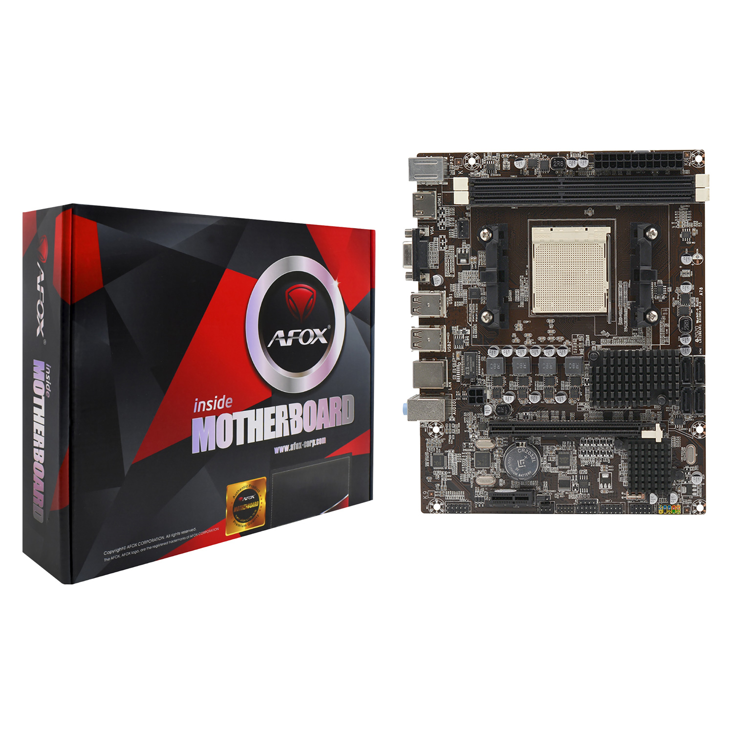 Placa Mãe Afox A78-MAD3 / Socket AM3 / Chipset AMD A78 / DDR3 / Micro ATX