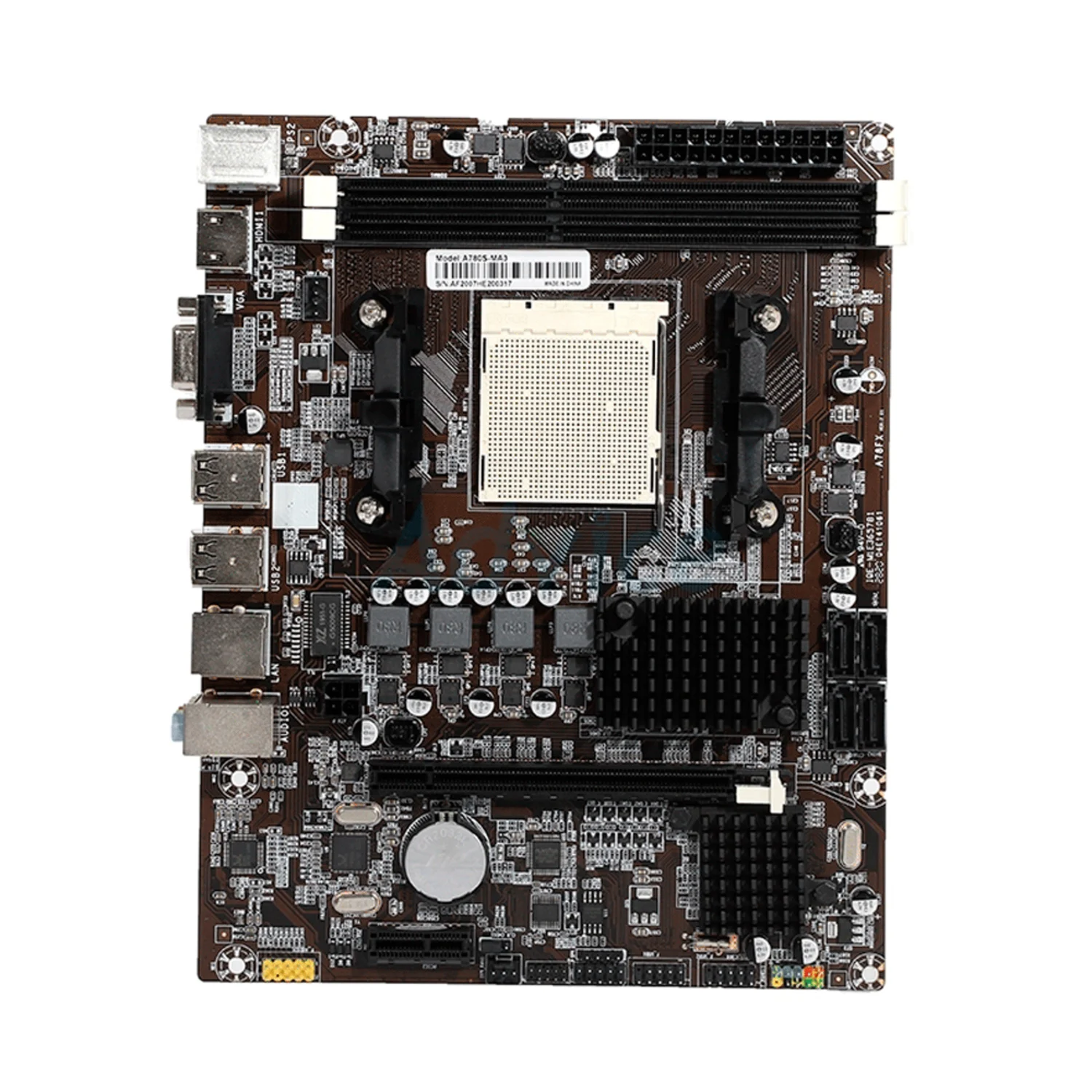 Placa Mãe Afox A780S-MA3 DDR3 Socket AM3 e AM3+ Chipset AMD RS780 + AMD SB710/SB700 Micro ATX