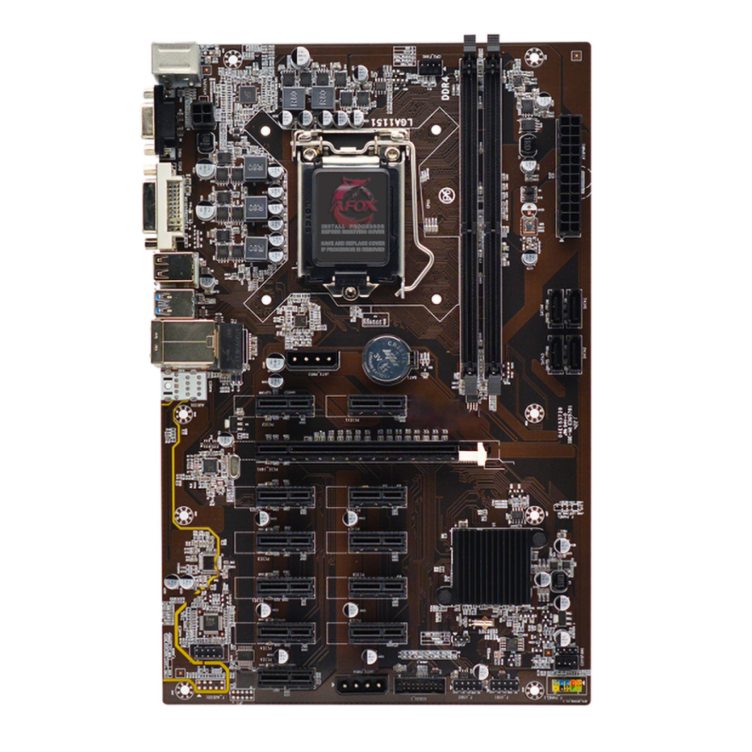 Placa Mãe Afox AFB250-ETH12EX Socket LGA 1151 Chipset Intel B250 DDR4 ATX (Para Mineração)