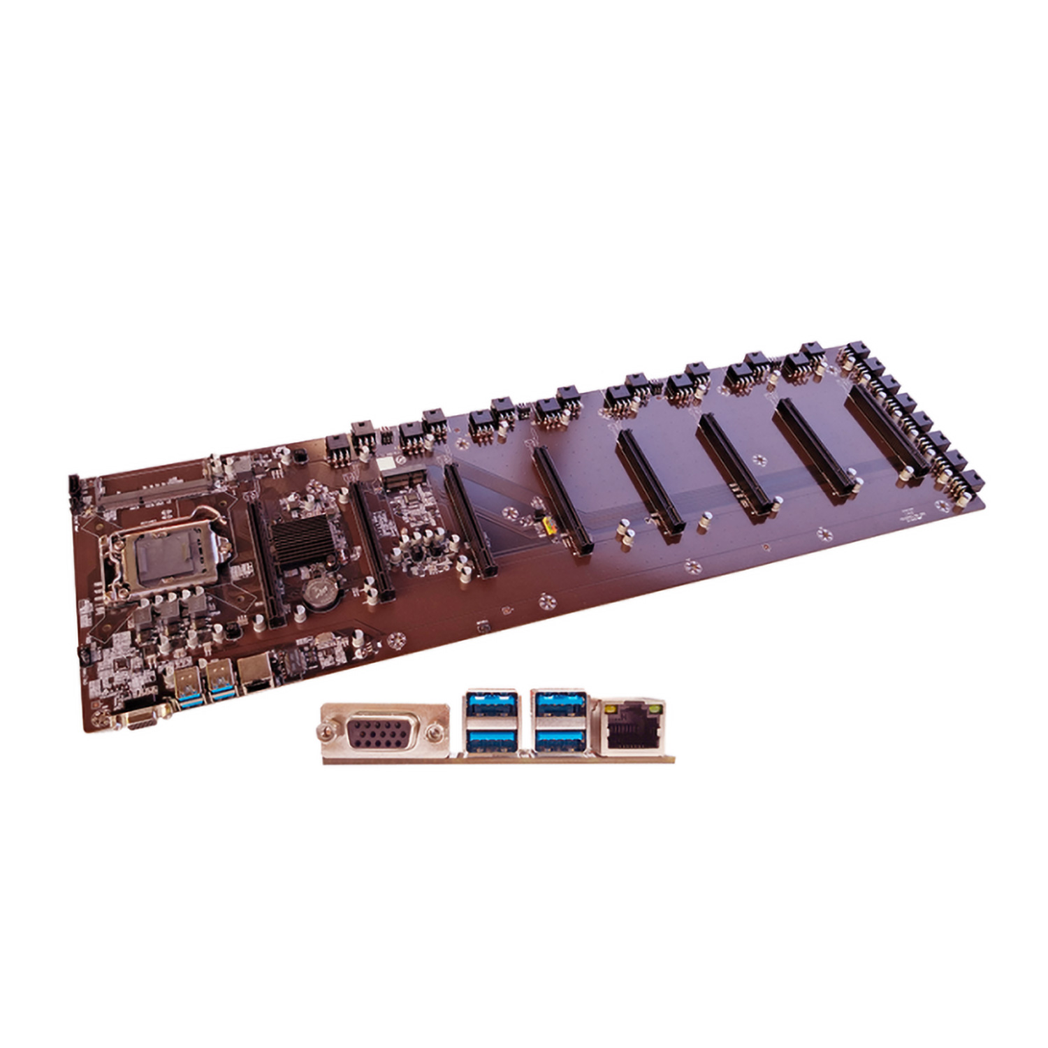 Placa Mãe Afox IB85-ETH8EX Socket LGA 1150 Chipset Intel B85 DDR3L Micro ATX (Para Mineração)
