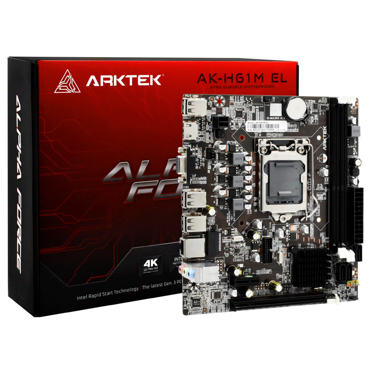 Placa Mãe Arktek AK-H61M EL DDR3 Socket LGA 1155 Chipset H61 Micro ATX
