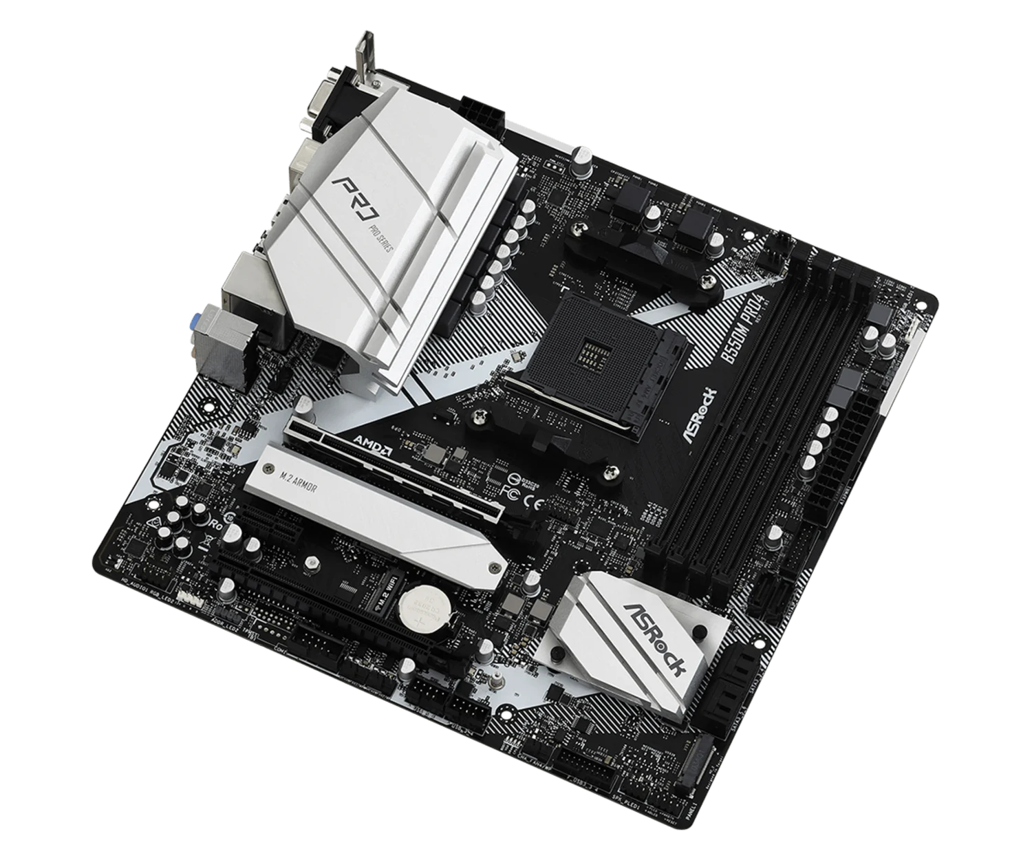 Placa Mãe Asrock B550M Pro4 DDR4 Socket AM4 Chipset AMD B550 Micro ATX
