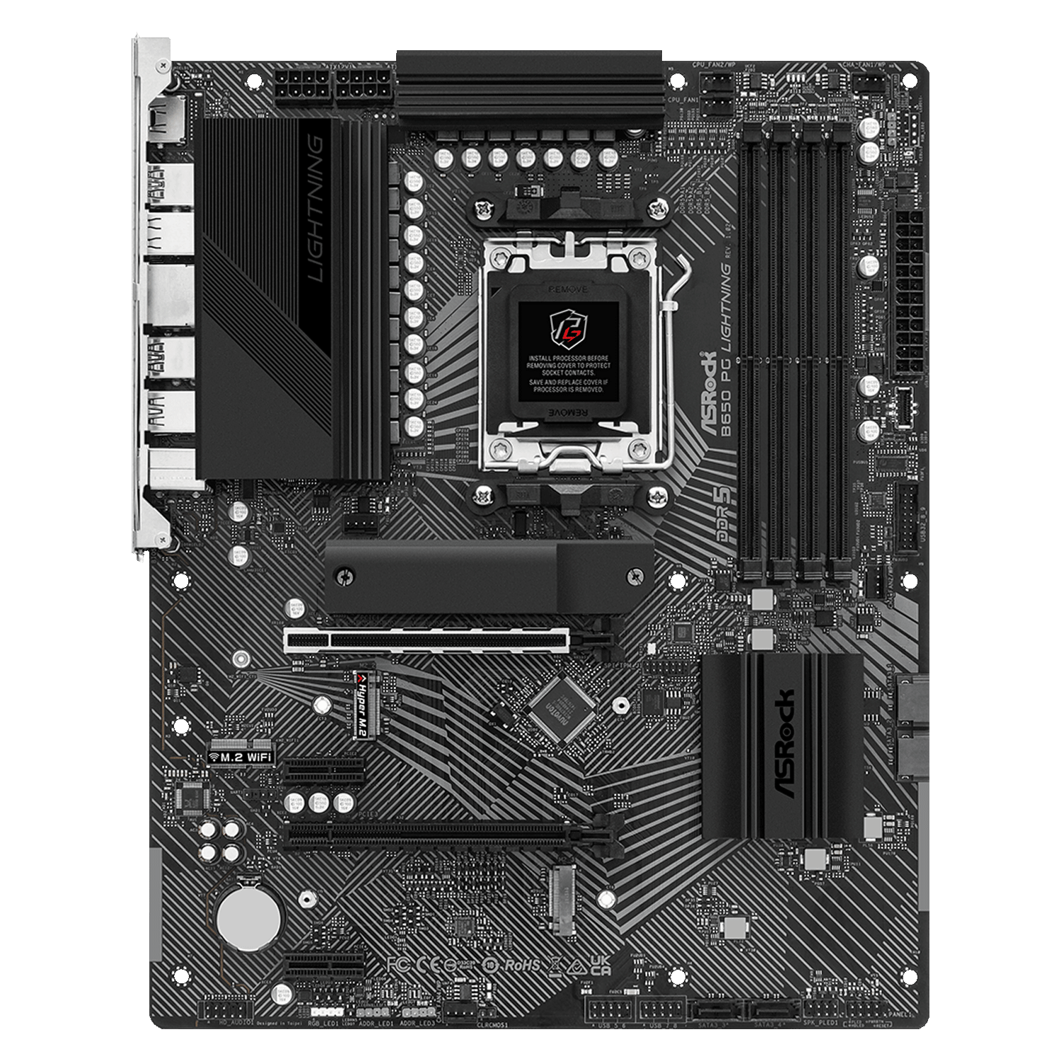 Placa Mãe ASRock B650 PG Lightning Socket AM5 Chipset AMD B650 DDR5 ATX