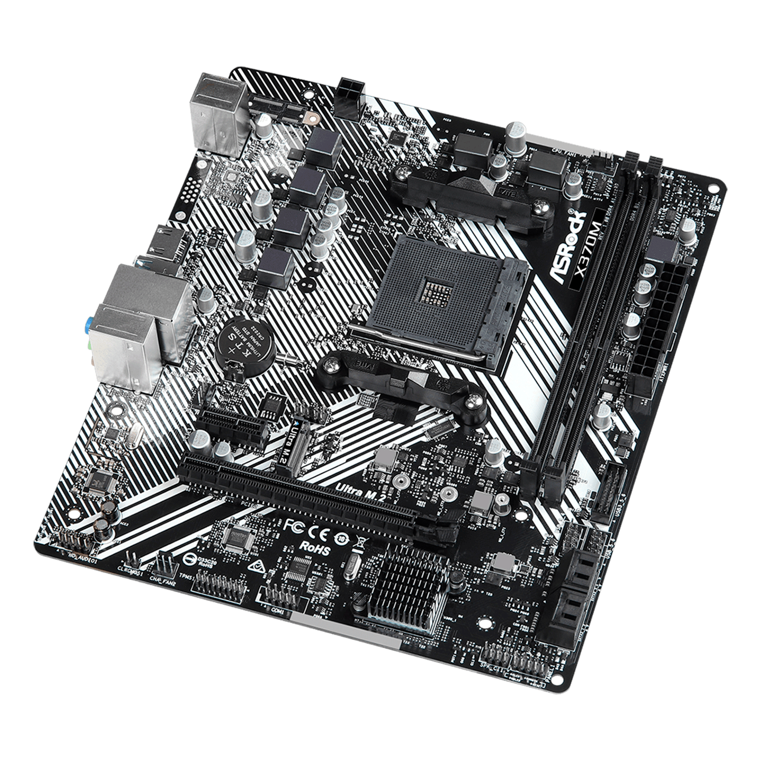 Placa Mãe Asrock X370M AM4 / Chipset AMD Promontory X370 / Micro ATX / DDR4
