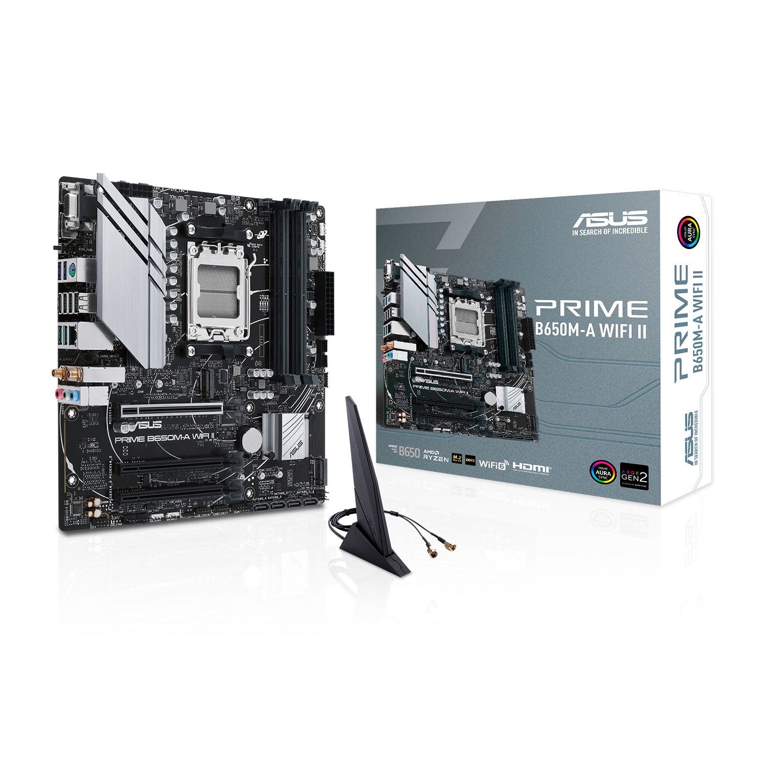 Placa Mãe Asus Prime B650M-A Wifi II AM5 / Chipset AMD B650 / mATX / DDR5