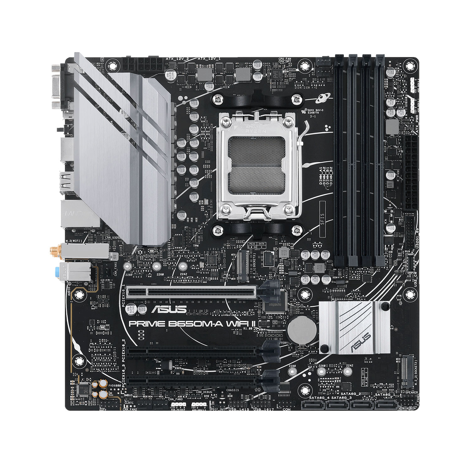 Placa Mãe Asus Prime B650M-A Wifi II AM5 / Chipset AMD B650 / mATX / DDR5