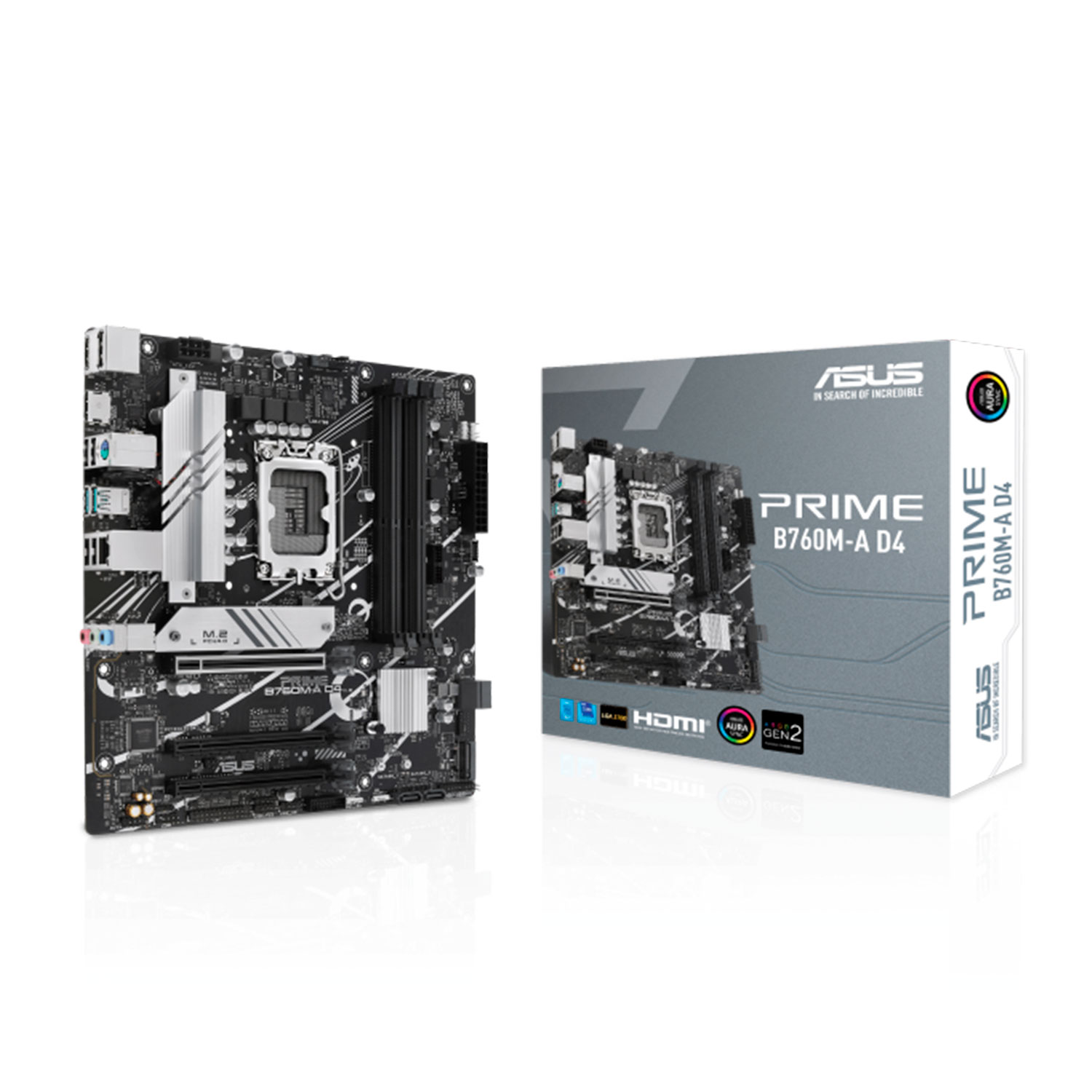 Placa Mãe Asus Prime B760M-A D4 LGA1700 / Chipset Intel B760 / mATX / DDR4