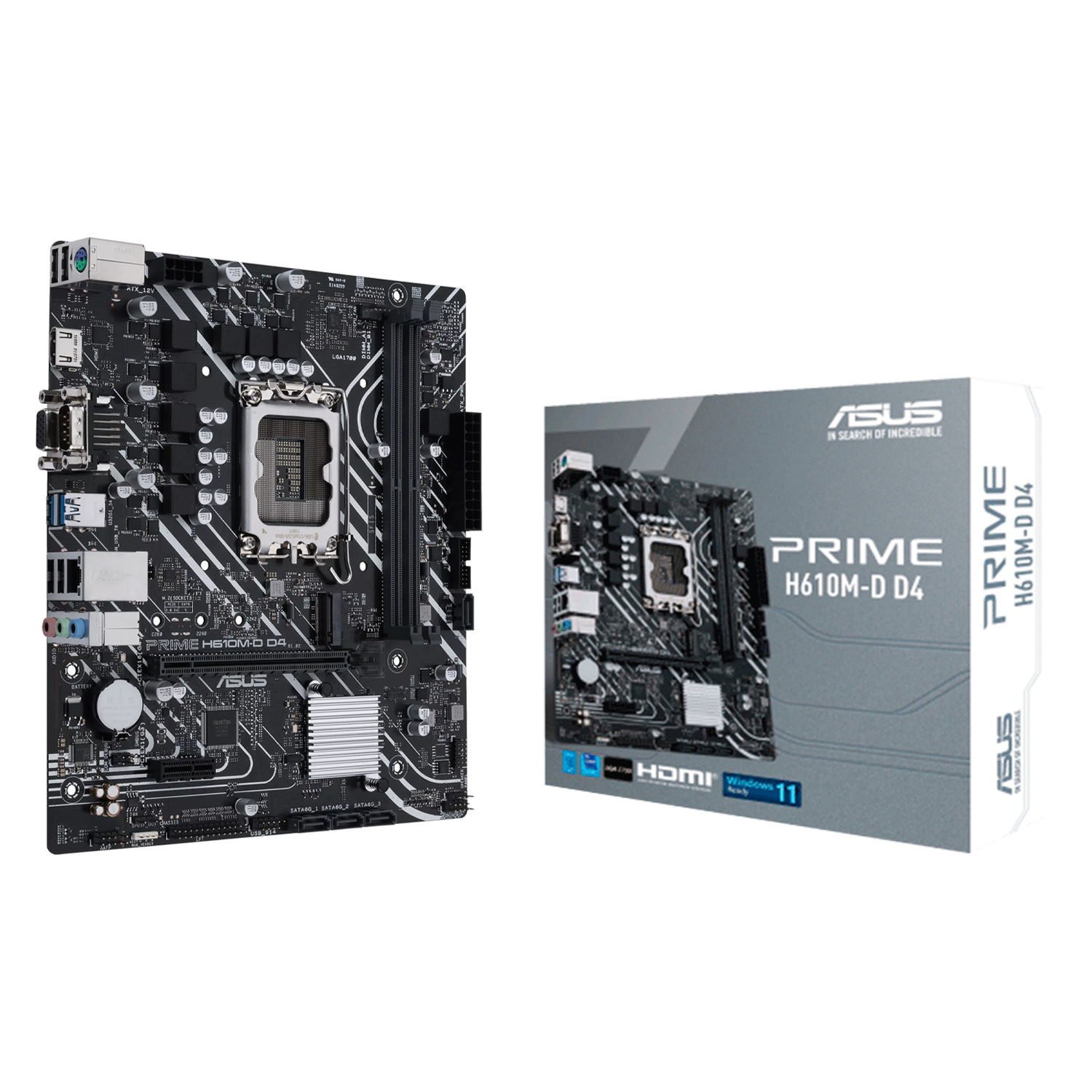 Placa Mãe Asus Prime H610M-D D4 DDR4 Socket LGA 1700 Chipset H610 Micro ATX
