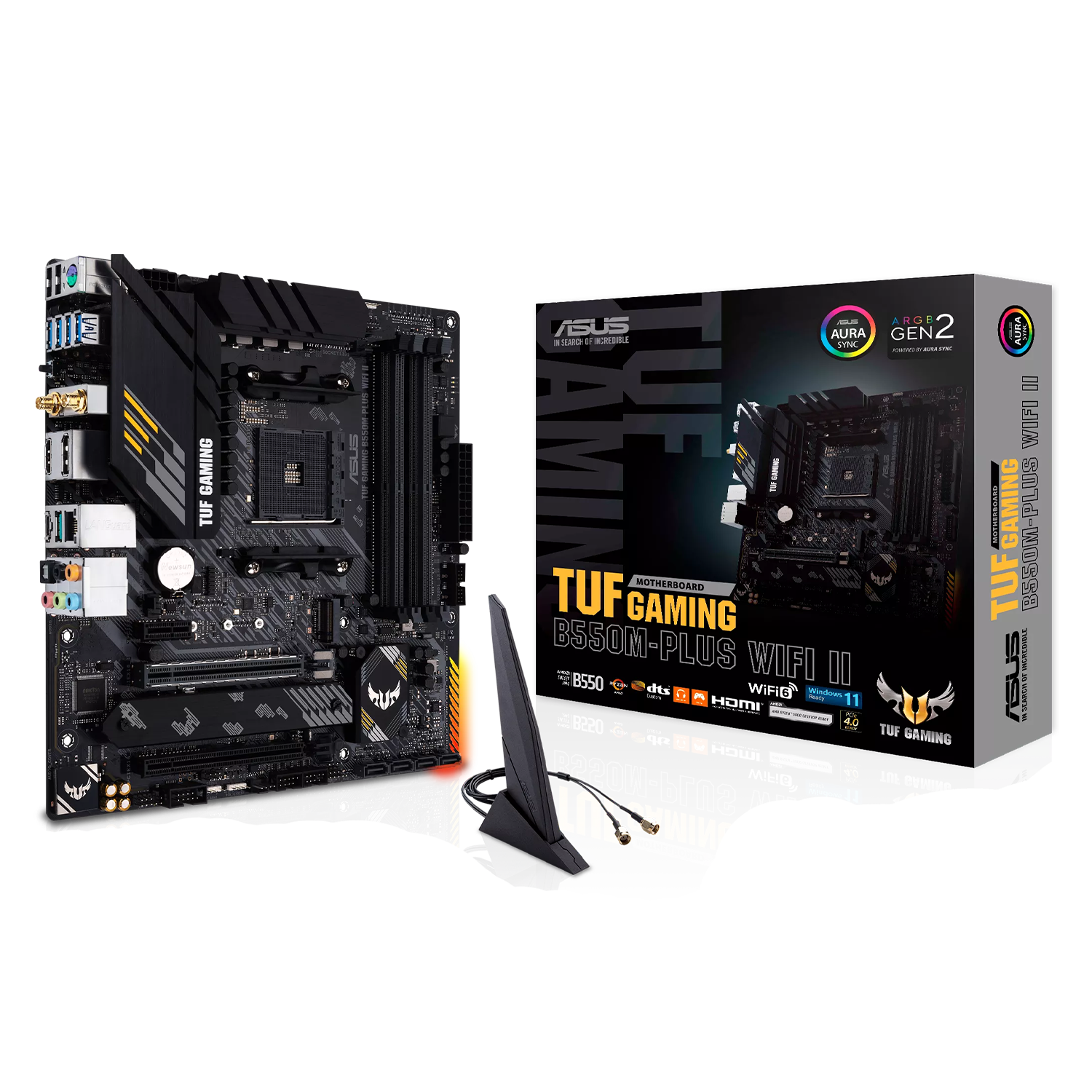 Placa Mãe Asus TUF Gaming B550M-Plus WIFI II / Chipset B550 / AMD AM4 / mATX / DDR4