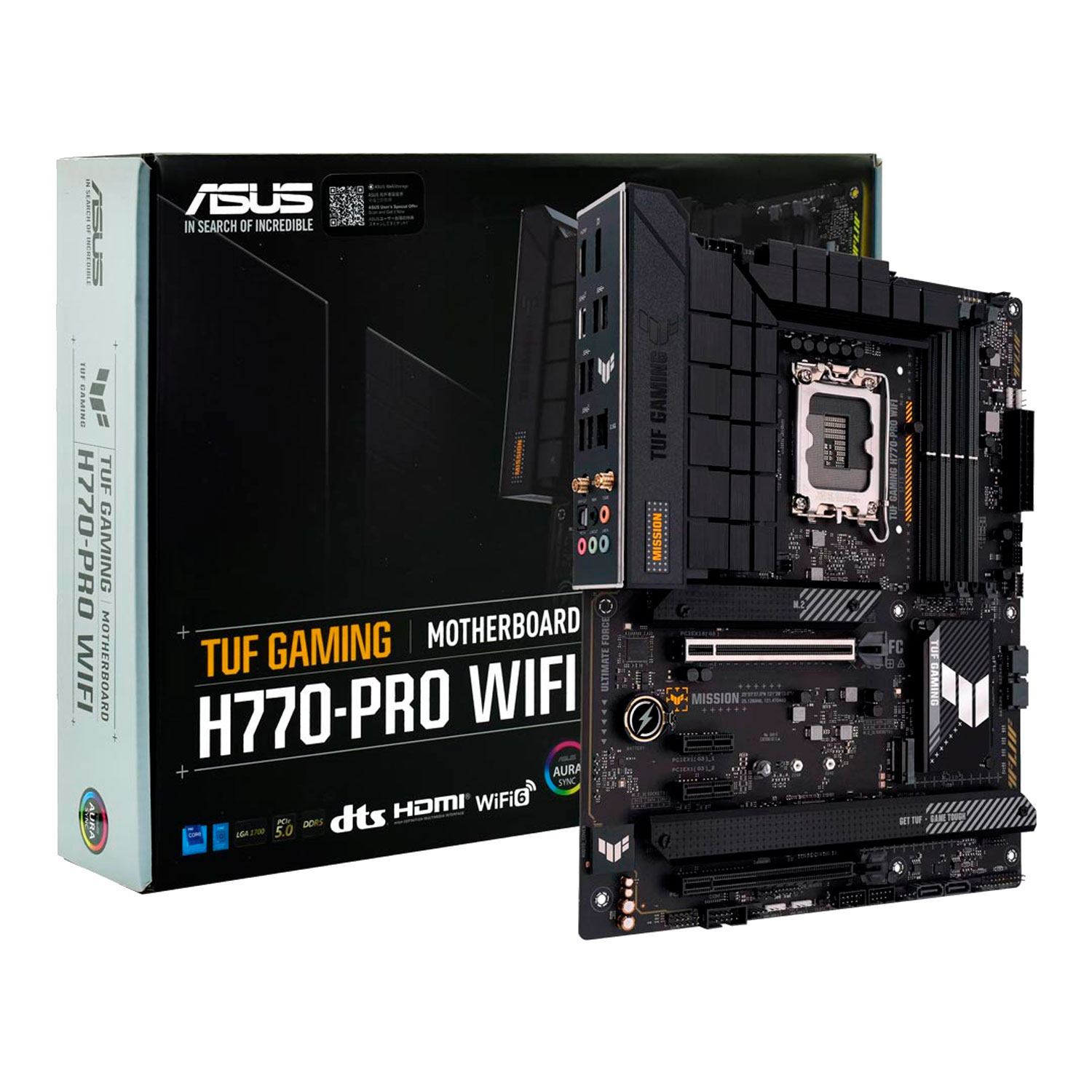 Placa Mãe Asus Tuf Gaming H770 Pro WiFi LGA 1700 / Chipset Intel