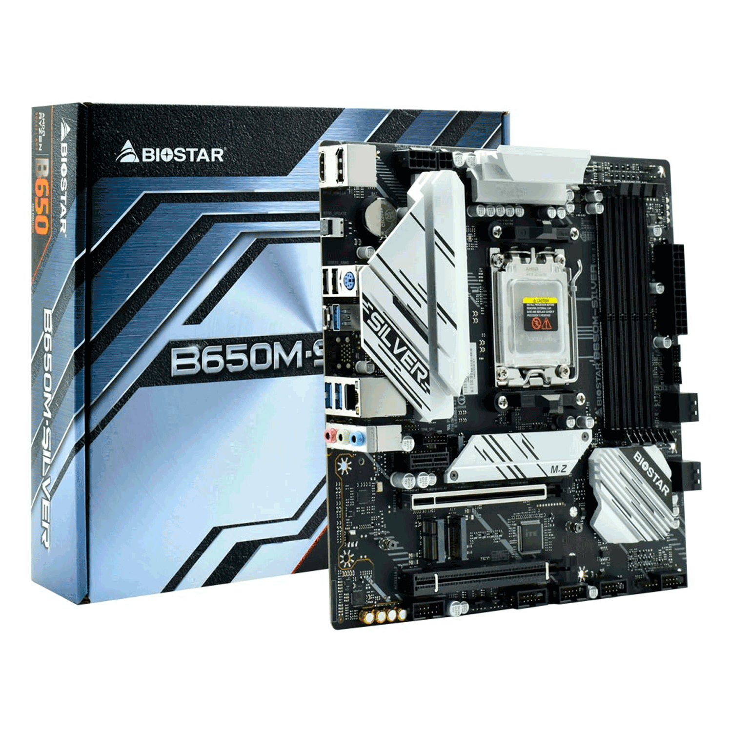 Placa Mãe Biostar B650M Silver DDR5 Socket AM5 Chipset AMD B650 Micro ATX
