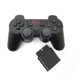 Controle PS2 S/Fio C/Bateria Recarregavel PG-Play Game - Preto