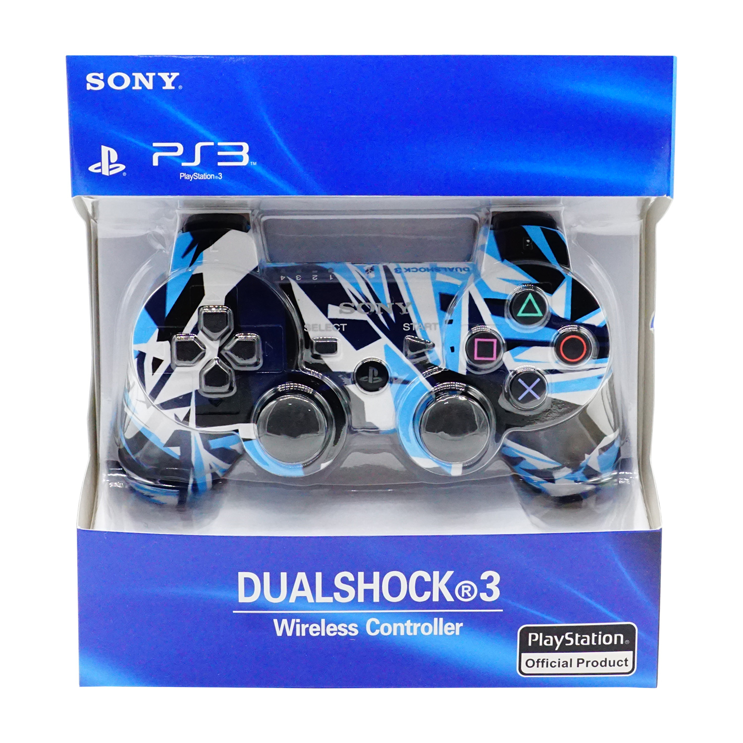 Controle Sony Dual Shock 3 PPP Azul Celeste para PS3