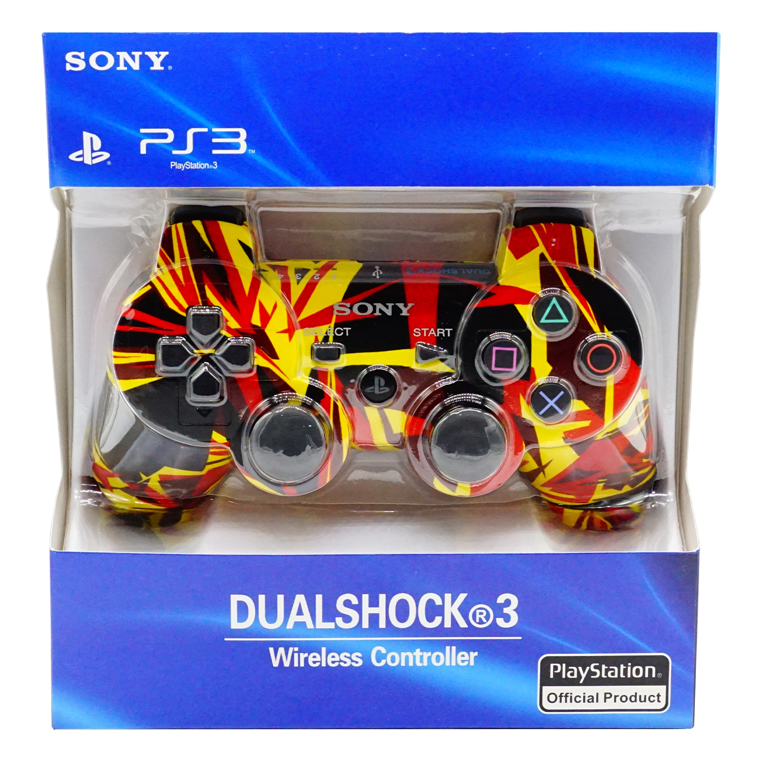 Controle Sony Dual Shock 3 PPP Vermelho Amarelo para PS3
