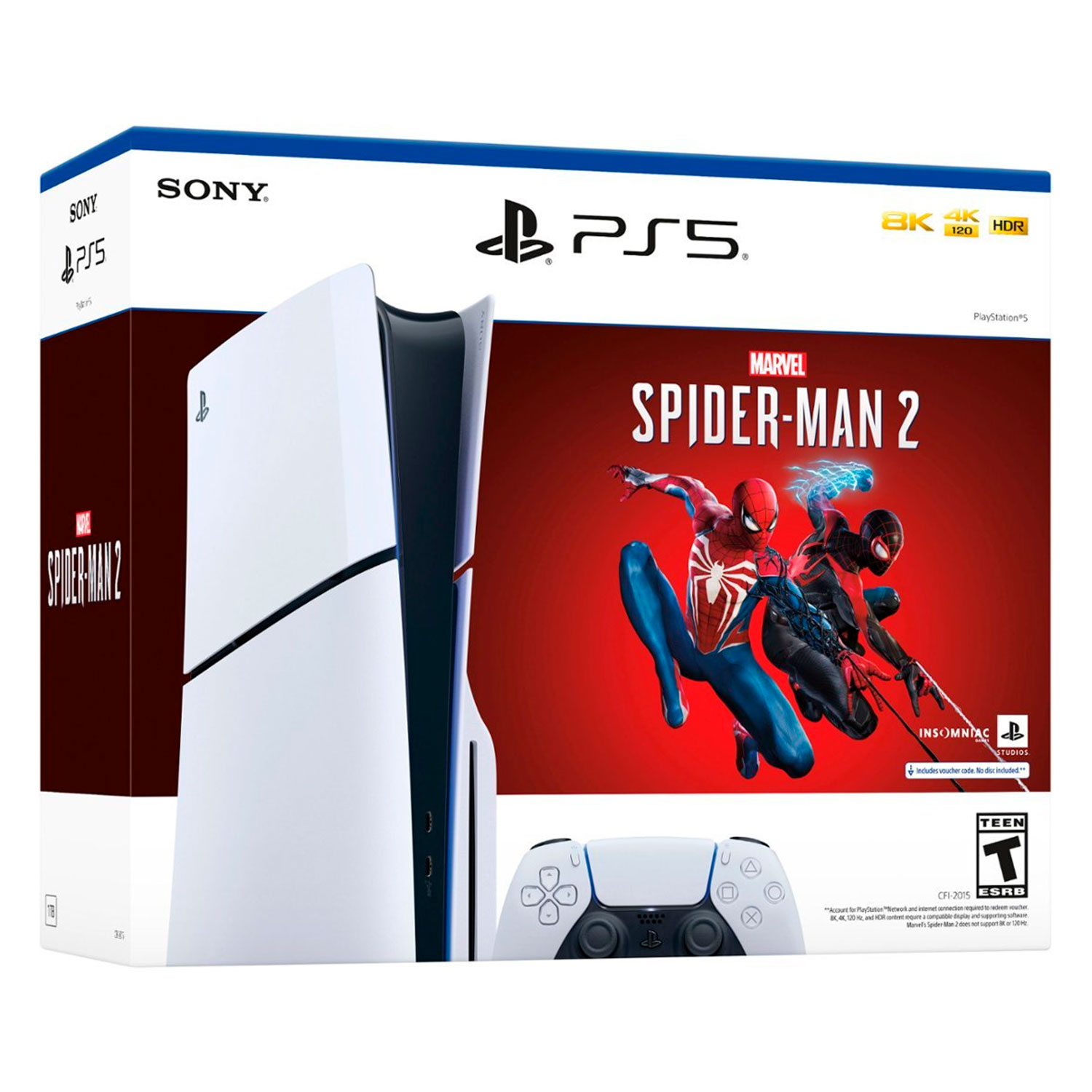 Console Sony PlayStation 5 Slim Spider-Man 2 CFI-2015A 8K 1TB SSD
