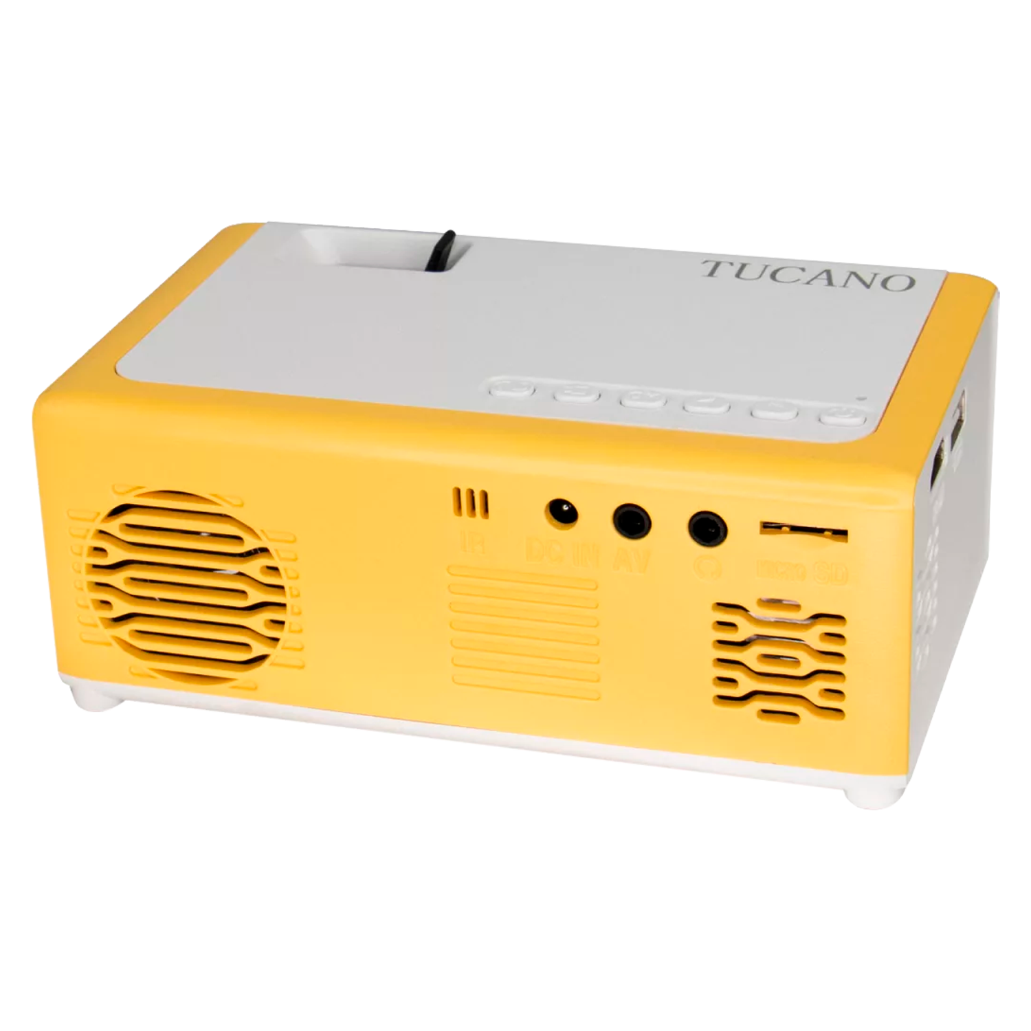 Projetor Tucano M1 1080P / Full HD / HDMI / VGA / USB - Branco e Amarelo