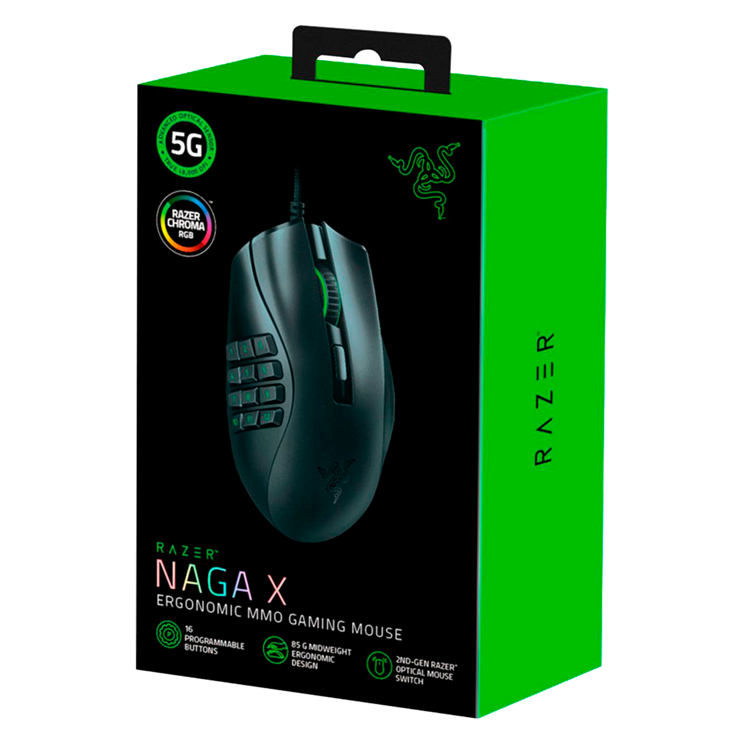 Mouse Razer Naga X Chroma / 16 botões / óptico / 18000DPI - (RZ01-03590100-R3U1)