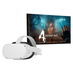 Lente de Realidade Virtual Oculos Meta Quest 2 Resident Evil 4 / 128GB - Branco 
