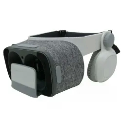 Óculos de Realidade Virtual VR 3D Glasses com Fone e Sem Controle - Cinza (Caixa Branca)