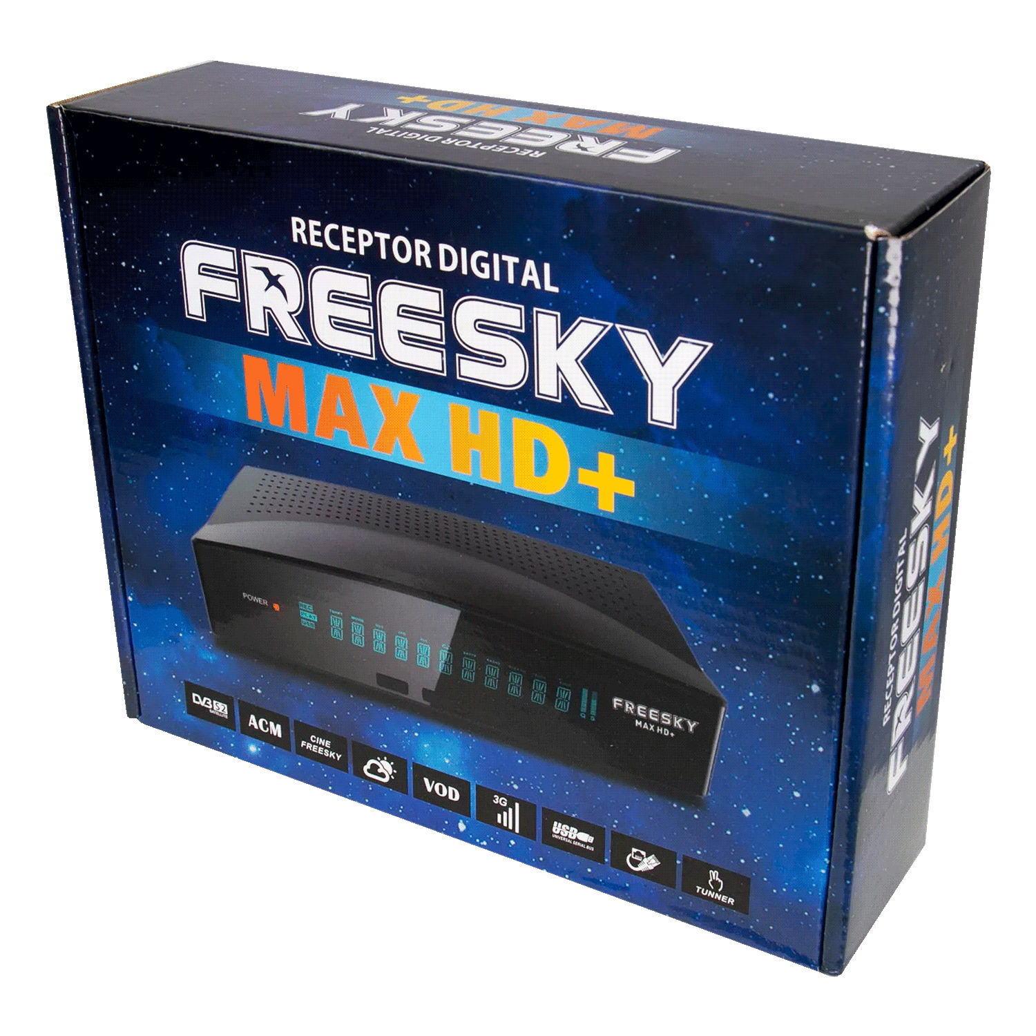 Receptor Freesky Max HD+ Full HD Wi-Fi - Preto