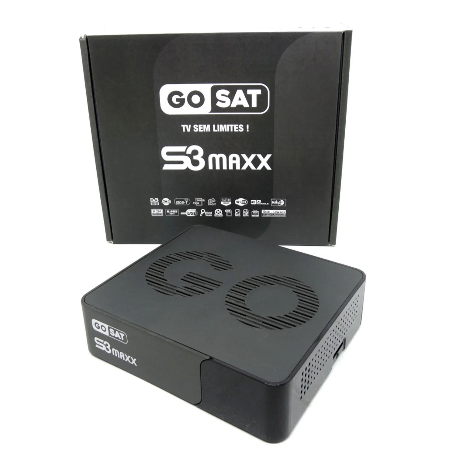 Receptor GOSAT S3 MAXX Full HD 8MB 256MB RAM Wi-Fi - Preto