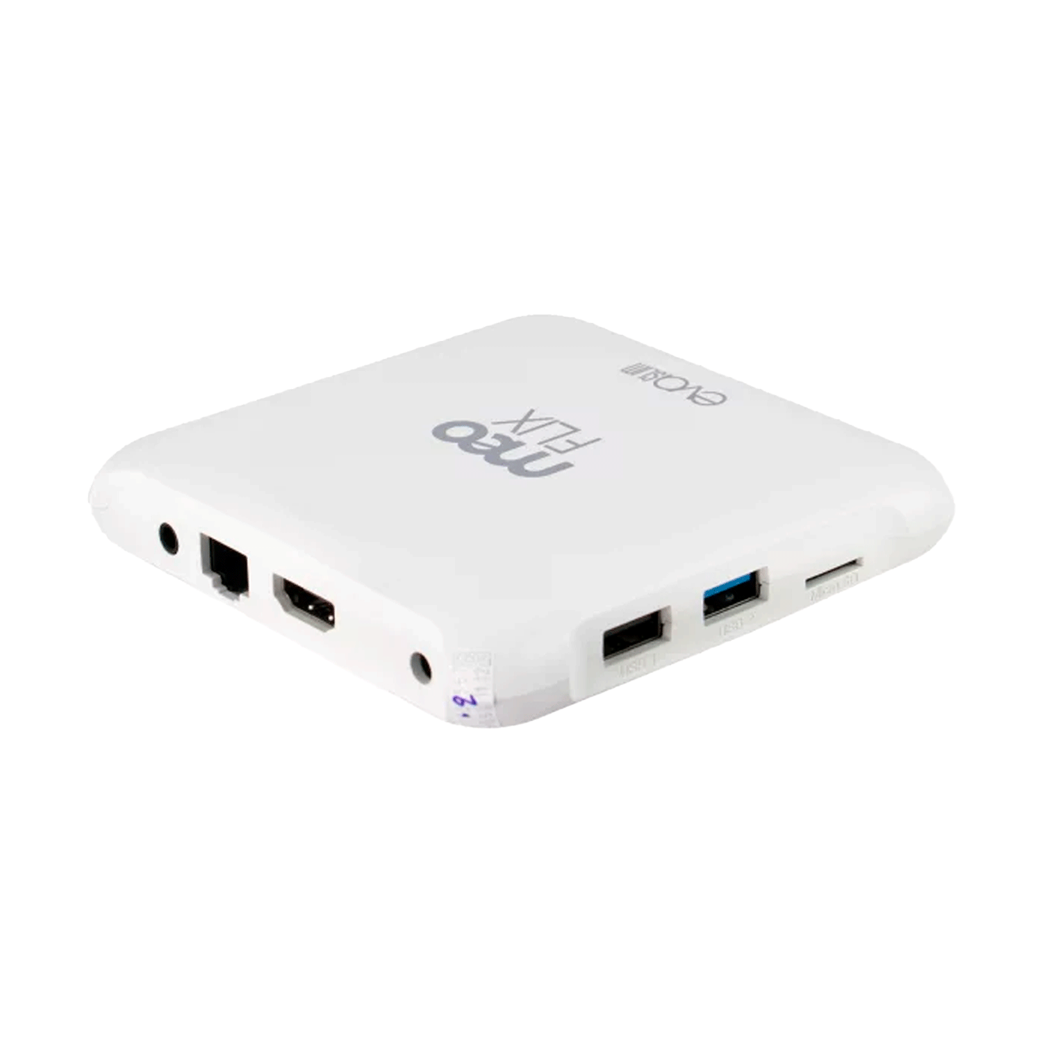 Receptor Meoflix Eva Slim 2GB RAM / 16GB / 4K / Wifi e Bluetooth / IPTV / VOD / Android 9.0 - Branco (Slim)